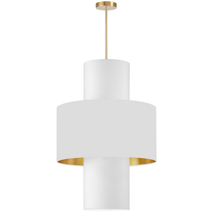  4 Light  Incan Pendant, Agb W/ Wh/gld & Wh Shades | POA-224P-AGB-692-790