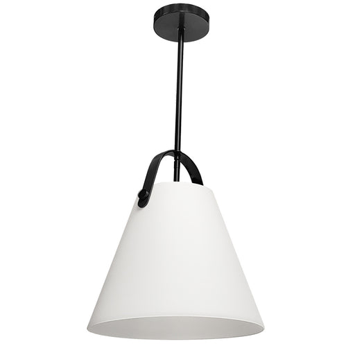 1lt Pendant, Mb W/ Opal Glass | POL-121P-MB-WH