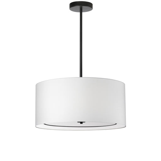  4 Light  Incand Pendant, Mb With Wh Shade | POR-224P-MB-WH