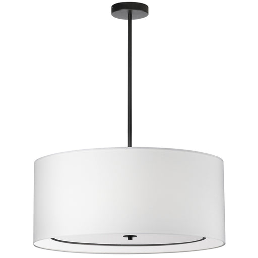  4 Light  Incand Pendant, Mb With Wh Shade | POR-304P-MB-WH