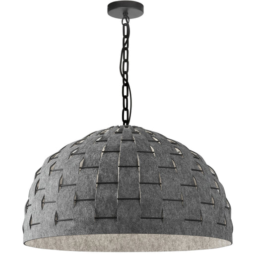 1lt Incandescent Pendant, Mb W/ Gry Felt Shade | PRA-241P-MB-500