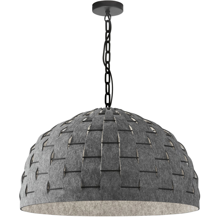 1lt Incandescent Pendant, Mb W/ Gry Felt Shade | PRA-241P-MB-500