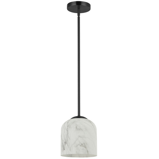 1lt Pendant, Mb W/ Alabaster Glass | PRC-71P-MB