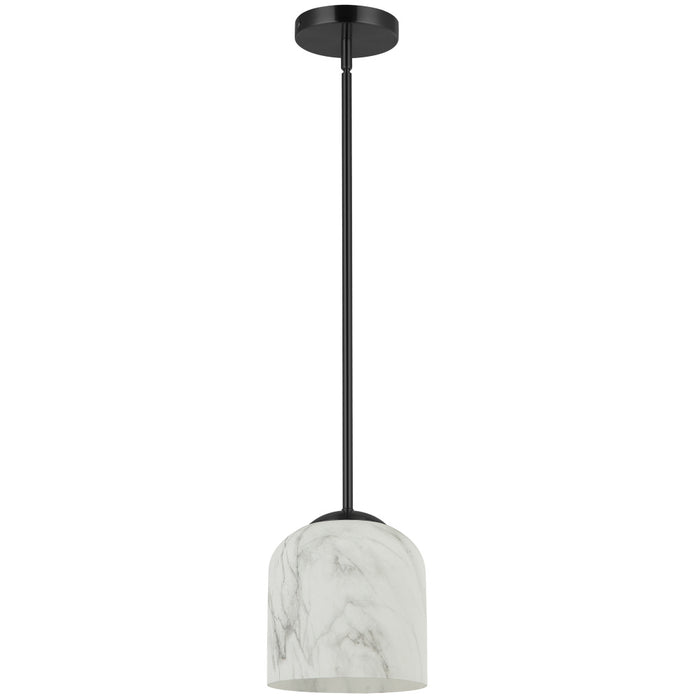 1lt Pendant, Mb W/ Alabaster Glass | PRC-71P-MB