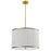  4 Light  Incan Pendant, Agb W/ Wh Pleated Shade | PRD-243P-AGB