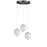 21w Multi Pendant, Mb W/ Clr Pattern Acrylic | PRI-1222LEDP-MB