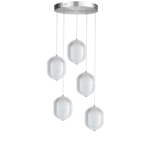 30w Multi Pendant, Pc W/ Clr Pattern Acrylic | PRI-1530LEDP-PC