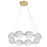 56w Chandelier, Agb W/ Clr Pattern Acrylic | PRI-3256LEDP-AGB