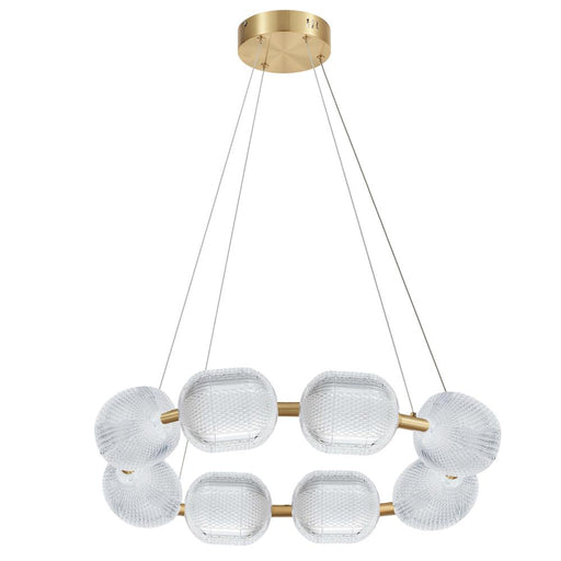 56w Chandelier, Agb W/ Clr Pattern Acrylic | PRI-3256LEDP-AGB
