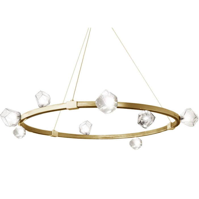  12 Light  Halogen Chandelier, Agb W/ Clear Gls | PRN-4212C-AGB