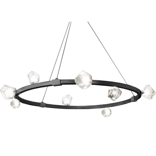  12 Light  Halogen Chandelier, Mb W/ Clear Gls | PRN-4212C-MB