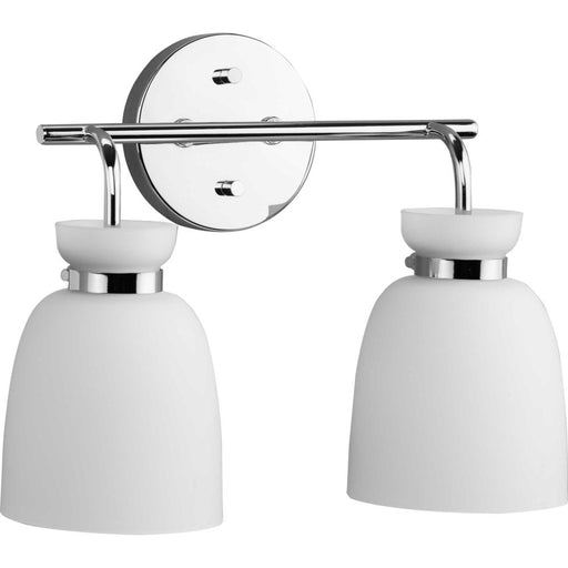 Progress Lexie Collection Two-Light Polished Chrome Contemporary Vanity Light