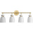 Progress Lexie Collection Four-Light Brushed Gold Contemporary Vanity Light