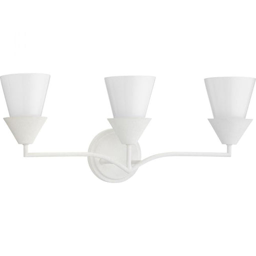 Progress Pinellas Collection Three-Light White Plaster Contemporary Vanity Light