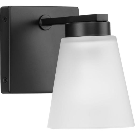 Progress Tanner Collection One-Light Matte Black Transitional Vanity Light