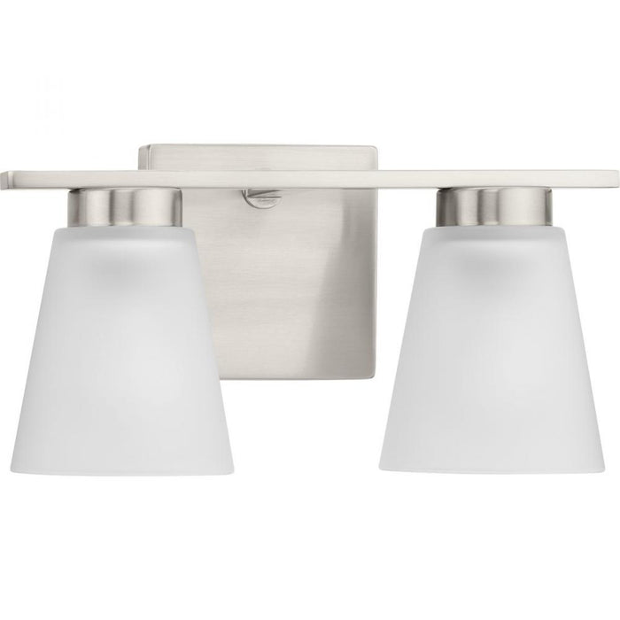 Progress Tanner Collection Two-Light Brushed Nickel Transitional Vanity Light