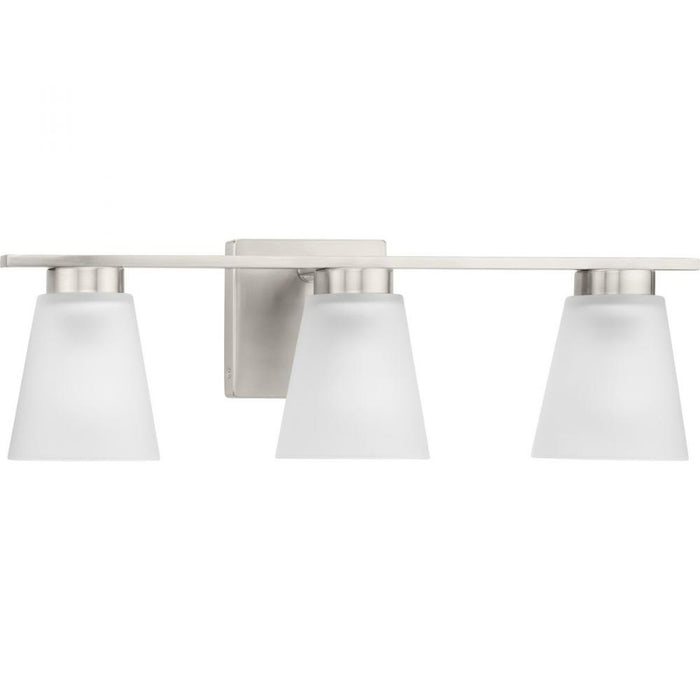 Progress Tanner Collection Three-Light Brushed Nickel Transitional Vanity Light