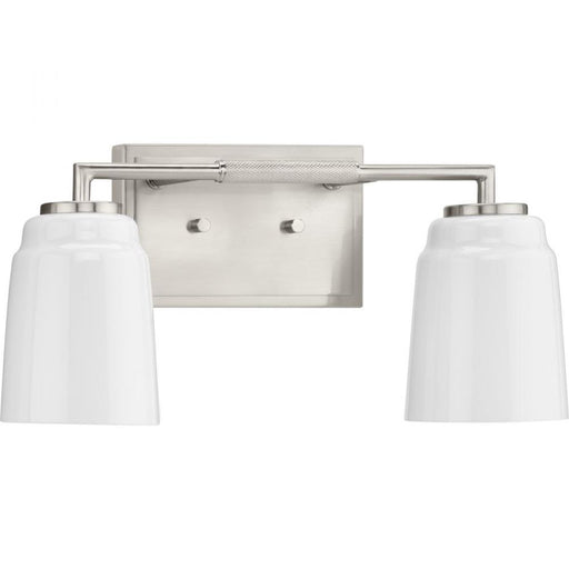 Spenser Collection Two-light Brushed Nickel Industrial Vanity Light | P300504-009