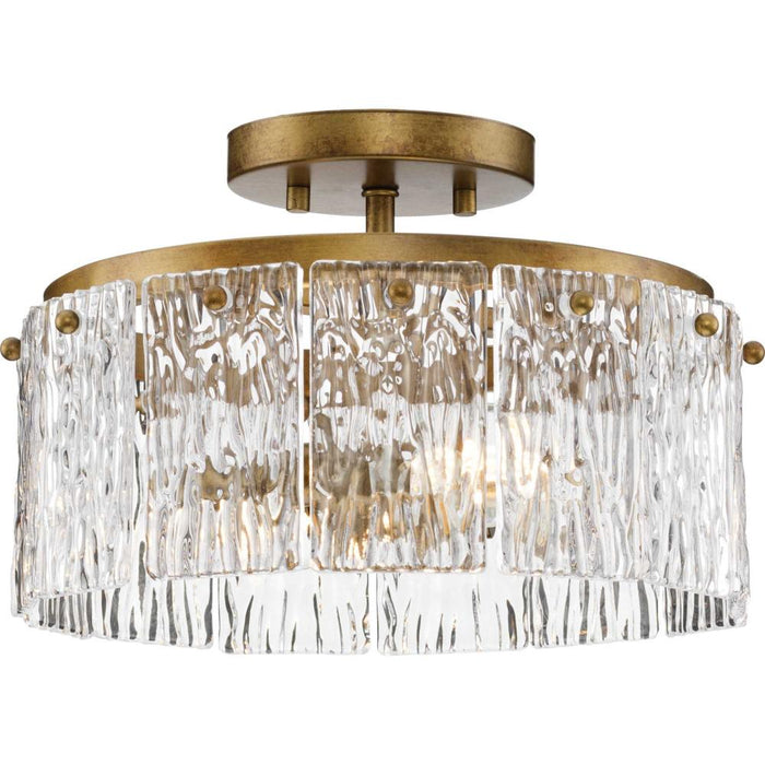 Progress Chevall Collection Two-Light 12.62 in. Gold Ombre Modern Organic Flush Mount Light