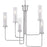 Progress Rainey Collection Five-Light Brushed Nickel Clear Fluted Ribbed Glass Modern Chandelier Light