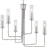 Progress Rainey Collection Six-Light Brushed Nickel Clear Fluted Ribbed Glass Modern Chandelier Light