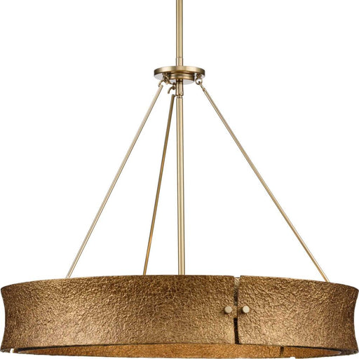 Progress Lusail Collection 5-Light Soft Gold Luxe Industrial Chandelier