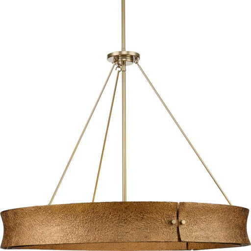 Progress Lusail Collection Six-Light Soft Gold Luxe Industrial Chandelier