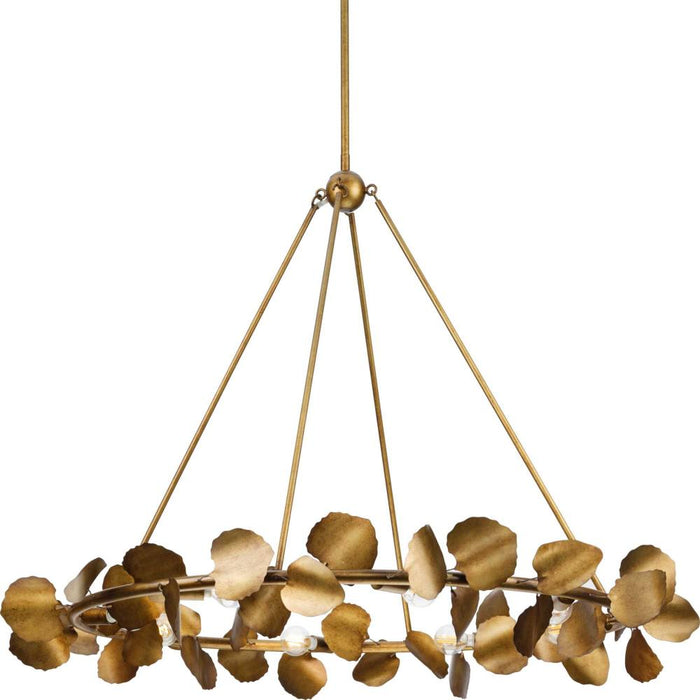 Progress Laurel Collection Eight-Light Gold Ombre Transitional Chandelier