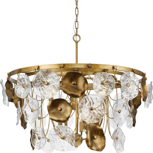 Progress Loretta Collection 28.25 in. Nine-Light Gold Ombre Transitional Chandelier