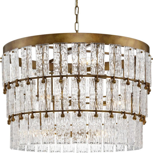 Progress Chevall Collection Nine-Light Gold Ombre Modern Organic Chandelier