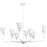 Progress Pinellas Collection 14.37 in. Eight-Light White Plaster Contemporary Chandelier