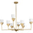 Progress Pinellas Collection 14.37 in. Eight-Light Soft Gold Contemporary Chandelier