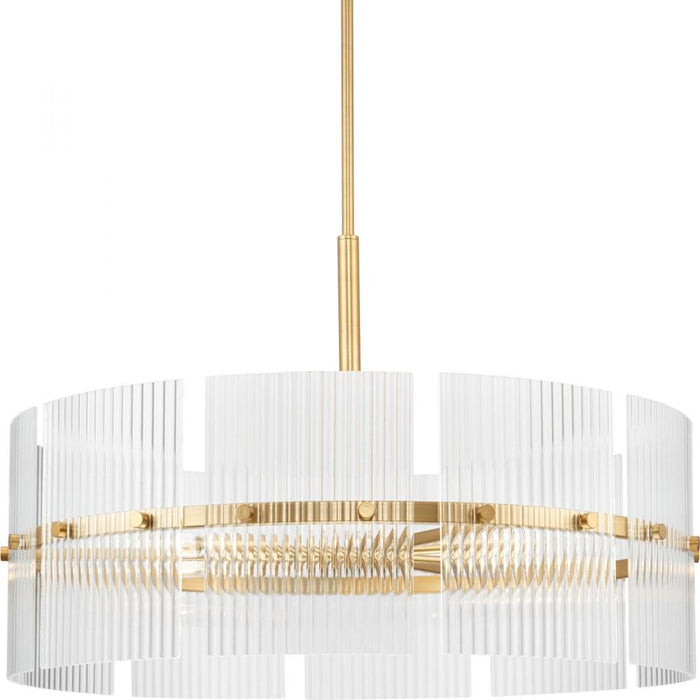 Progress Seville Collection Six-Light Soft Gold Contemporary Chandelier