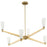 Progress Tosca Collection Six-Light Brushed Bronze Modern Luxe Chandelier