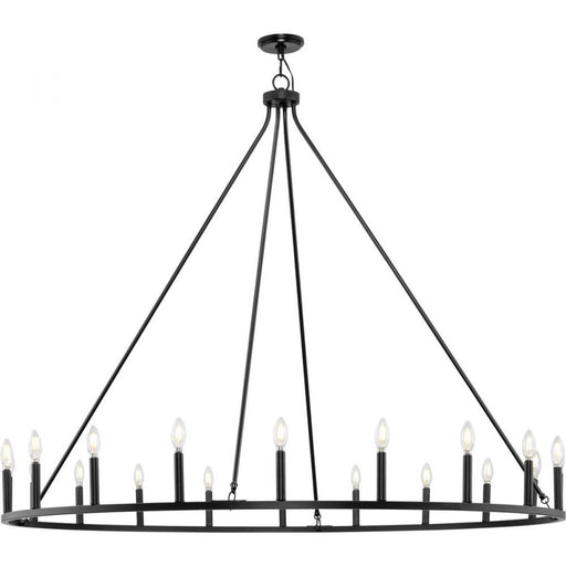 Progress Gilliam Collection Twenty-Light Matte Black New Traditional Chandelier