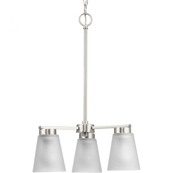 Progress Tanner Collection Three-Light Brushed Nickel Transitional Chandelier