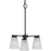 Progress Tanner Collection Three-Light Matte Black Transitional Chandelier