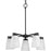 Progress Tanner Collection Five-Light Matte Black Transitional Chandelier