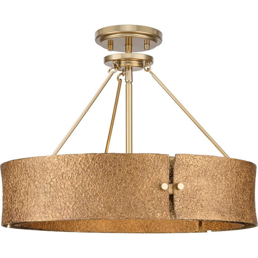 Progress Lusail Collection Four-Light Soft Gold Luxe Industrial Pendant