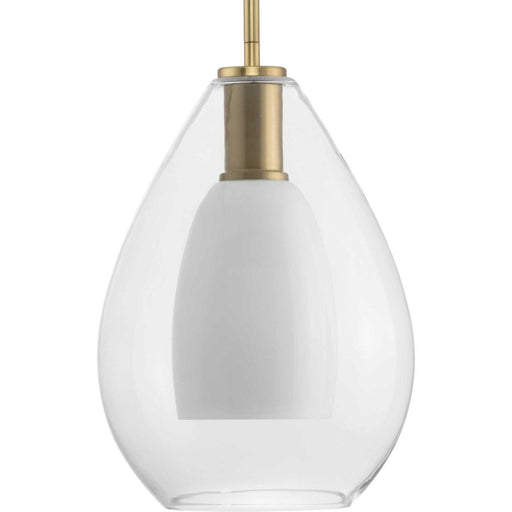 Progress Carillon Collection One-Light Brushed Gold Contemporary Pendant