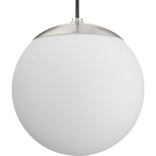 Progress Atwell Collection Brushed Nickel and Opal Glass Globe Small Hanging Pendant Light