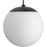 Progress Atwell Collection Matte Black and Opal Glass Globe Small Hanging Pendant Light