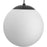 Progress Atwell Collection Matte Black and Opal Glass Globe Medium Hanging Pendant Light