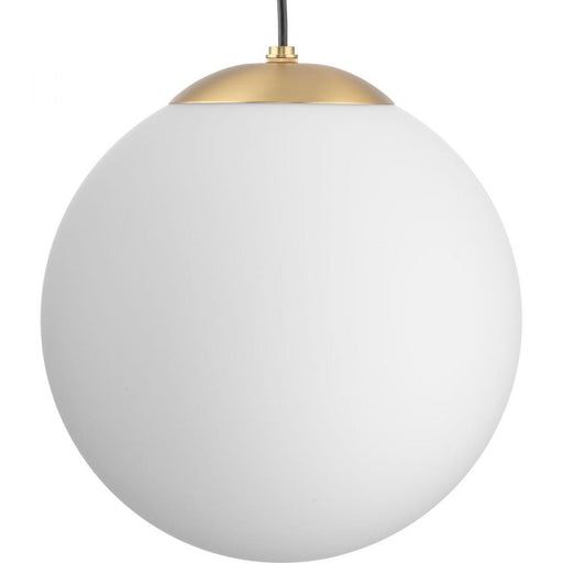 Progress Atwell Collection Brushed Bronze and Opal Glass Globe Large Hanging Pendant Light