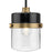 Progress Beckner Collection One-Light Matte Black Clear Glass Urban Industrial Pendant Light