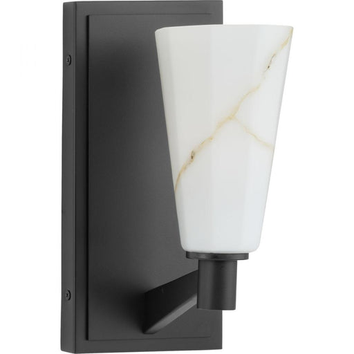 Progress Tosca Collection One-Light Matte Black Modern Luxe Wall Bracket