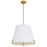 4 Lt Incandescent Pendant, Agb W/ Wh Fabric Shade | PST-184P-AGB-WH