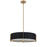  4 Light  Incandescent Pendant, Agb W/ Bk Shade | PST-214P-AGB-BK