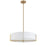  4 Light  Incandescent Pendant, Agb W/ Wh Shade | PST-214P-AGB-WH