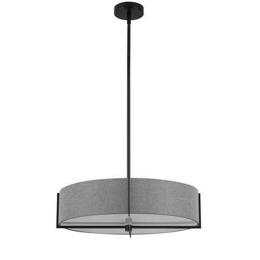  4 Light  Incandescent Pendant, Mb W/ Gry Shade | PST-214P-MB-GRY